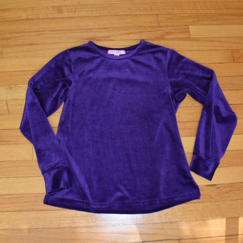 Deep Purple Velvet-texture Shirt